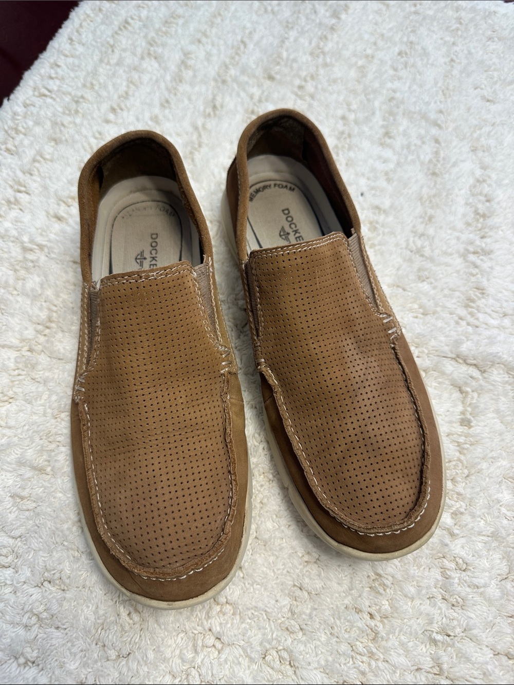 Dockers Men's Perforated Slip-On Loafers in Brown